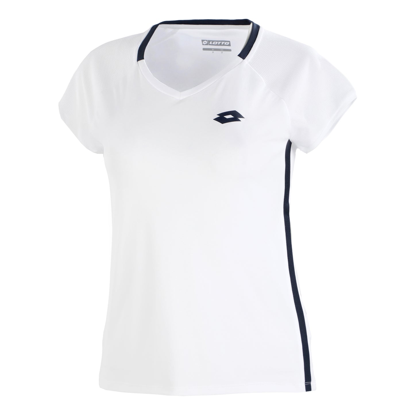 Lotto Squadra II PL T-shirt Damer - hvid, mørkeblå Lotto Squadra II PL T-shirt Damer - hvid, mørkeblå