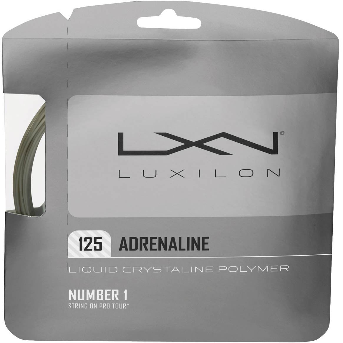 Luxilon Adrenaline Strengesæt 12,2m - sølv Luxilon Adrenaline Strengesæt 12,2m - sølv