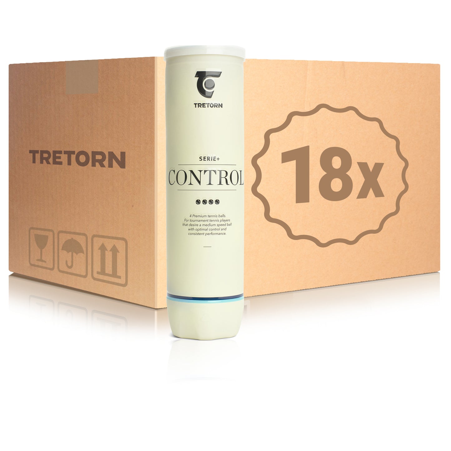 Tretorn 18x dåse med 4 Serie+Control Tretorn 18x dåse med 4 Serie+Control