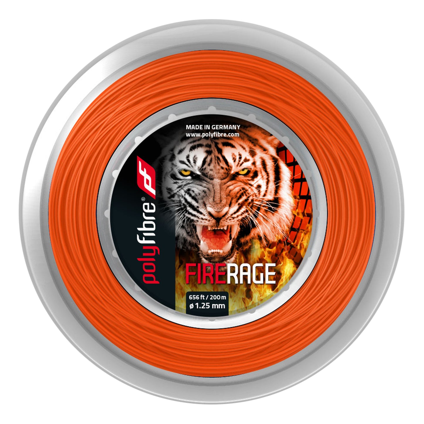 Polyfibre Firerage Ribbed 200m Strenge,Rulle-Rød Polyfibre Firerage Ribbed 200m Strenge,Rulle-Rød