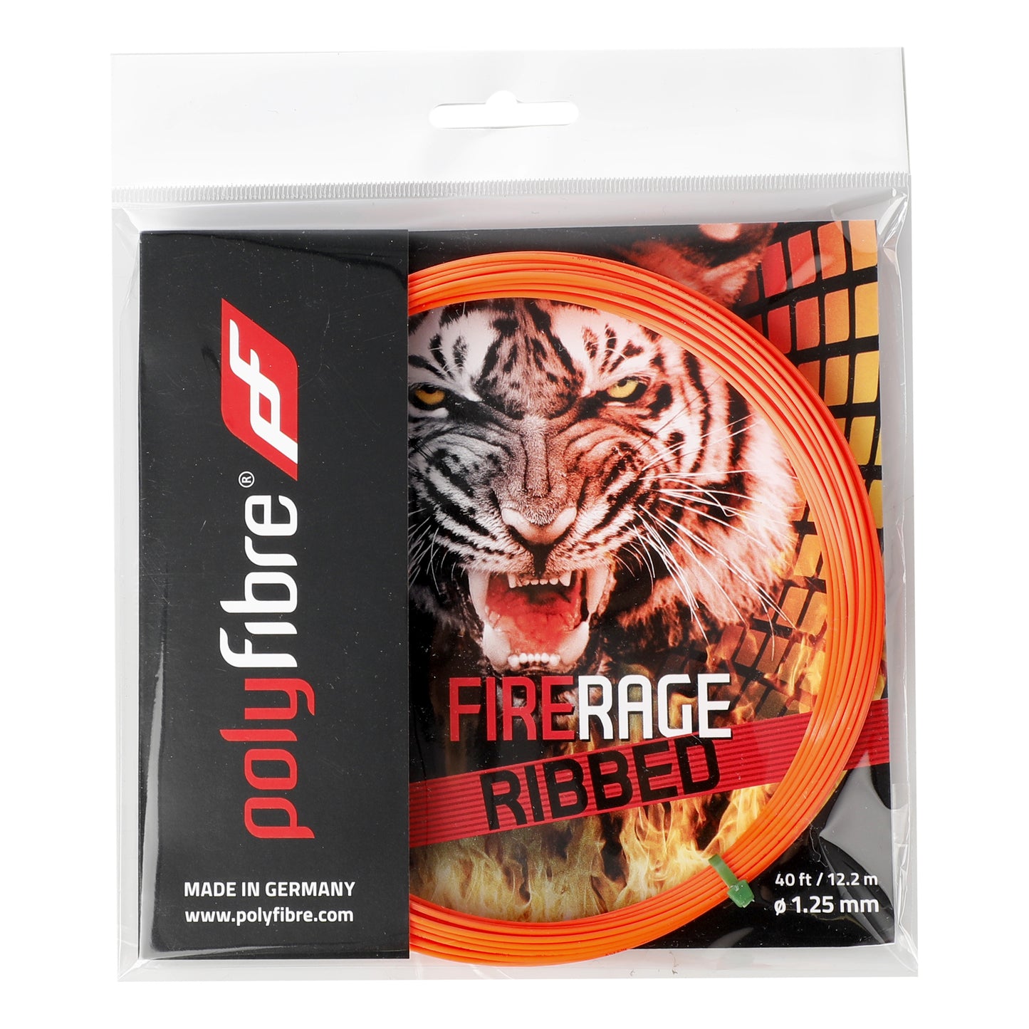 Polyfibre Firerage Ribbed 12m Strengesæt-Rød Polyfibre Firerage Ribbed 12m Strengesæt-Rød