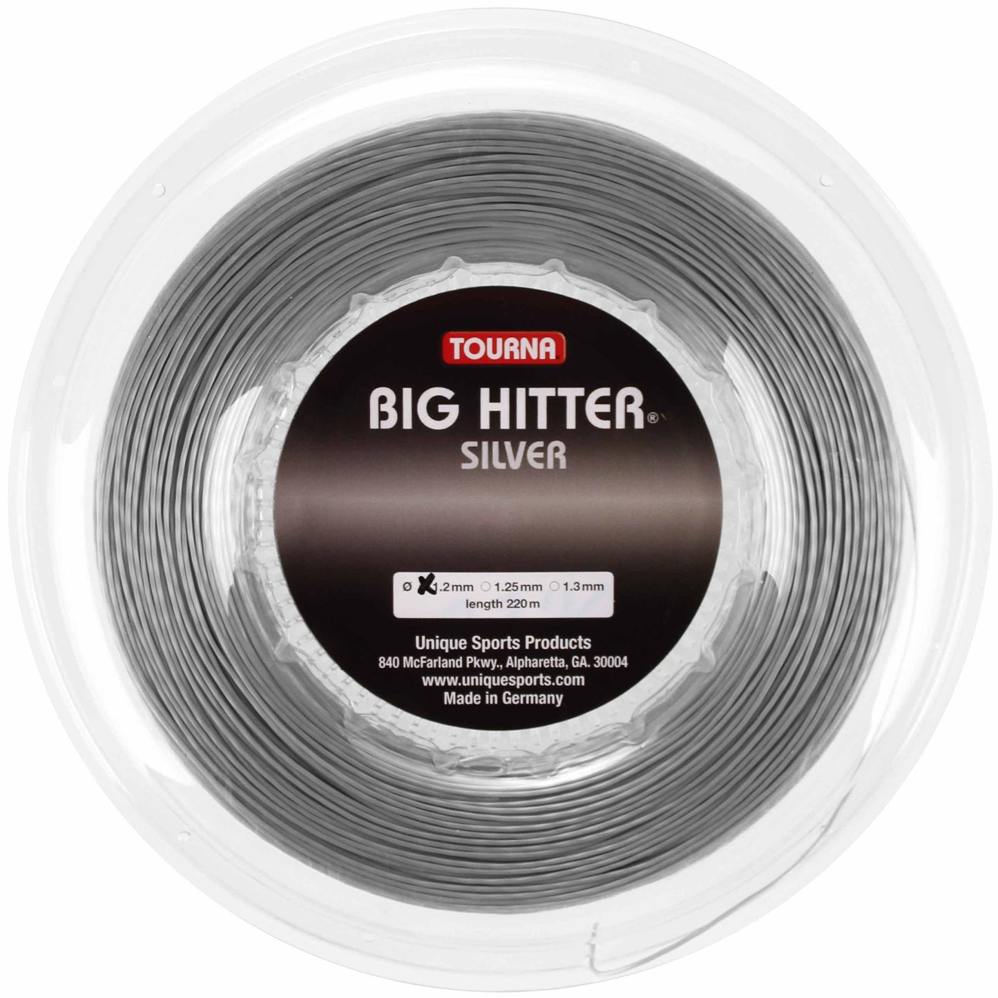 Tourna Big Hitter Strenge,Rulle 220m-Sølv Tourna Big Hitter Strenge,Rulle 220m-Sølv