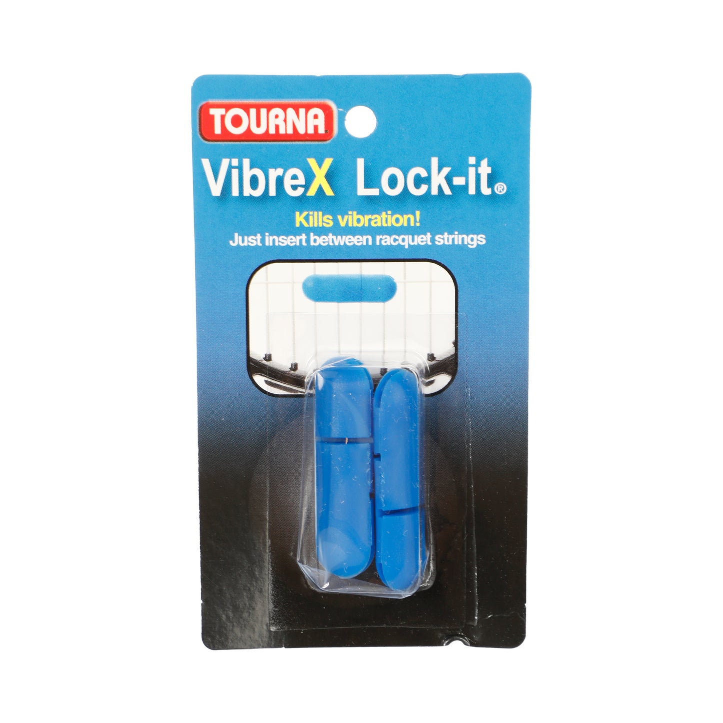 Tourna Vibrex Lock Dæmper Pakke Med 2-Blå Tourna Vibrex Lock Dæmper Pakke Med 2-Blå