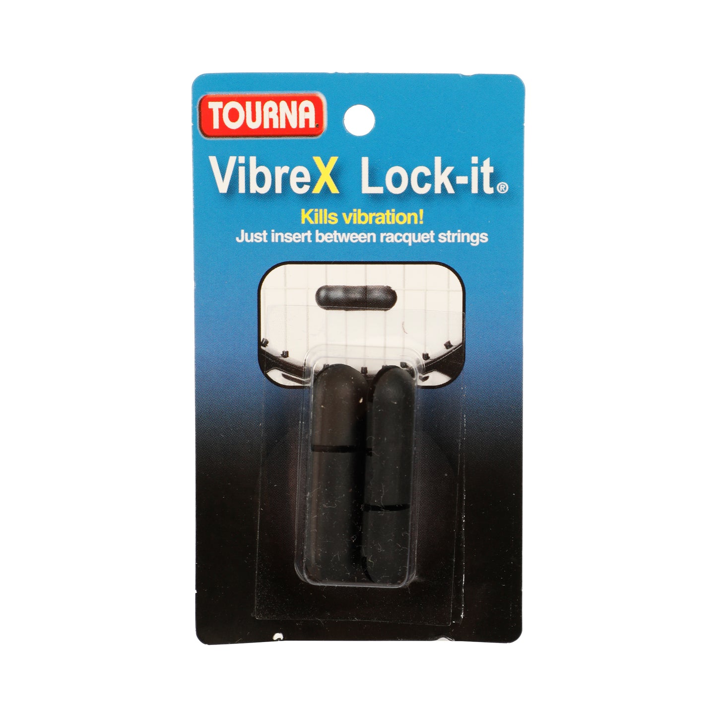 Tourna Vibrex Lock Dæmper Pakke Med 2-Sort Tourna Vibrex Lock Dæmper Pakke Med 2-Sort