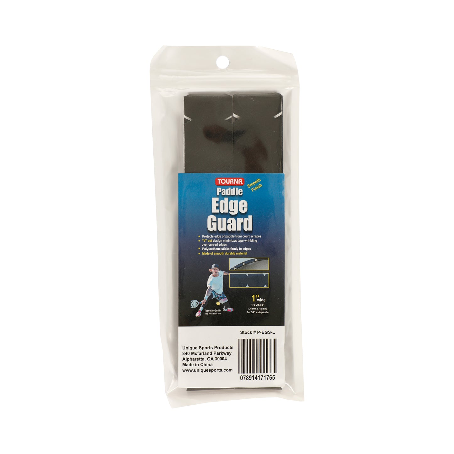 Tourna Padel Edge Guard 19mm Beskyttelsestape Til Pickleball-ramme-Sort Tourna Padel Edge Guard 19mm Beskyttelsestape Til Pickleball-ramme-Sort