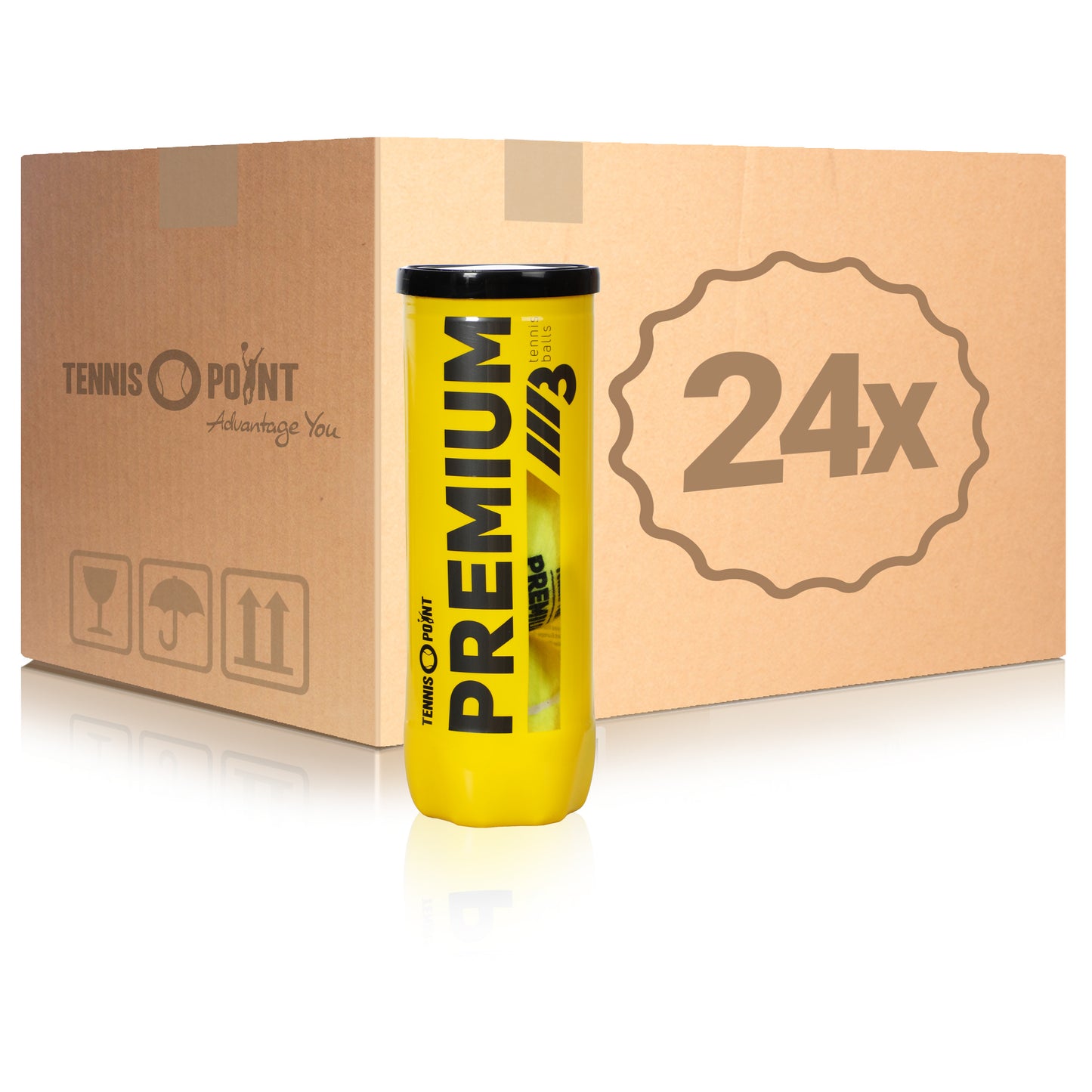 Tennis-Point 24x dåse med 3 Premium Tennisball I karton Tennis-Point 24x dåse med 3 Premium Tennisball I karton