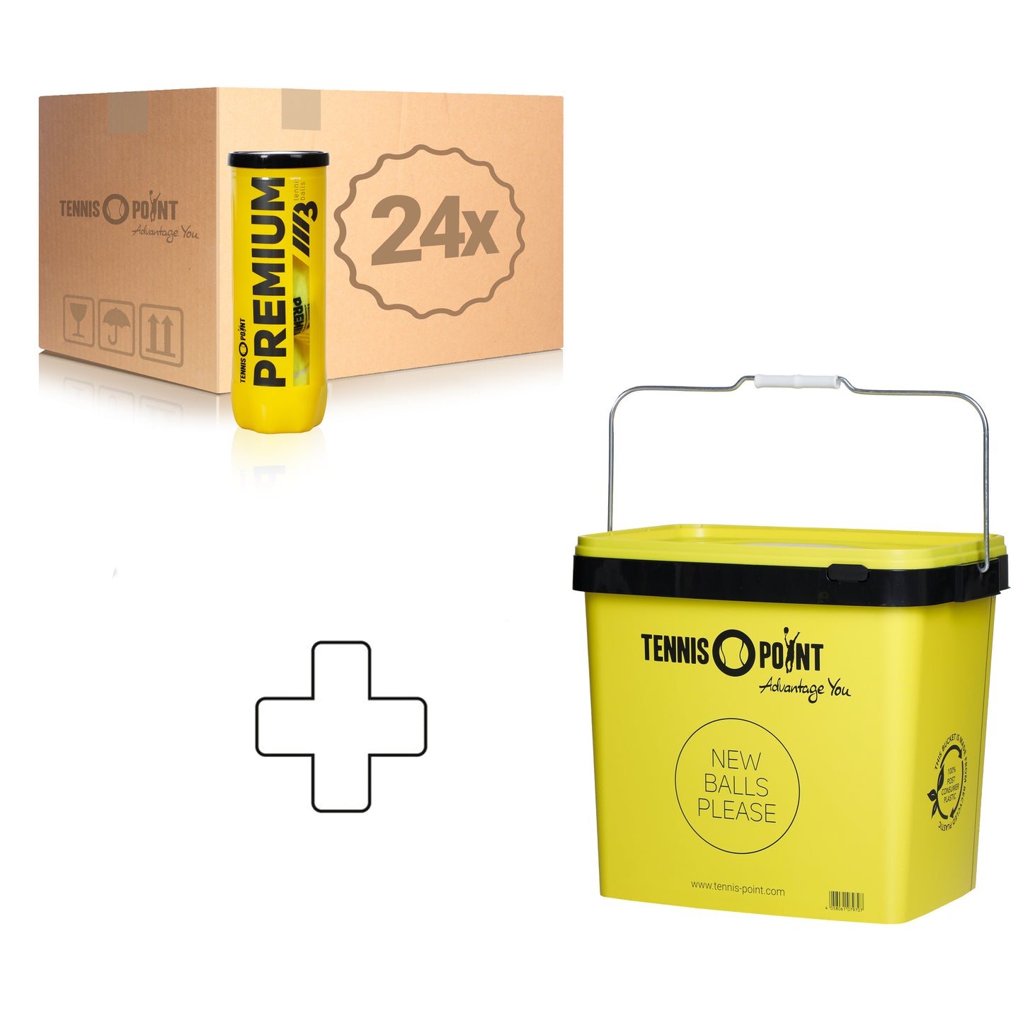 Tennis-Point 24x dåse med 3 Premium Tennisball Tennis-Point 24x dåse med 3 Premium Tennisball