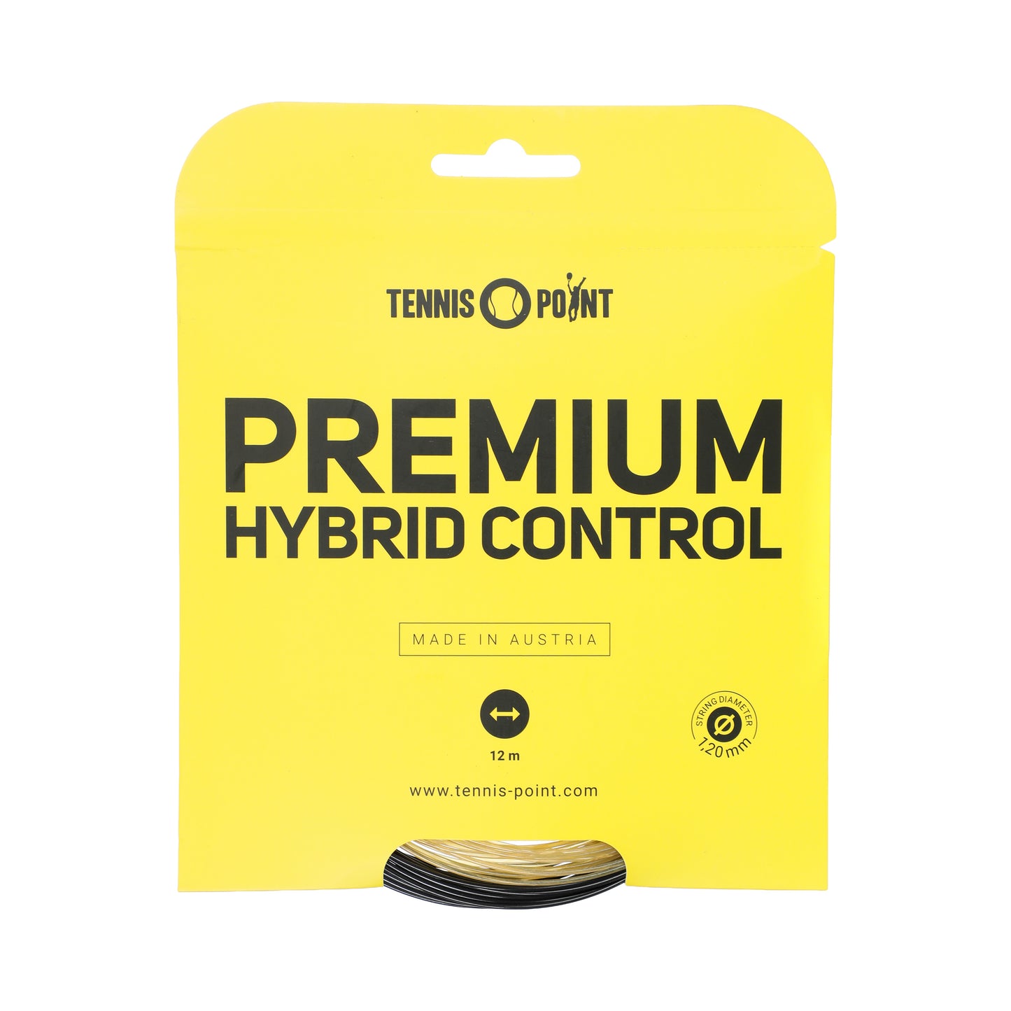 Tennis-Point Premium Hybrid Control Strengesæt-Naturfarvet,Sort Tennis-Point Premium Hybrid Control Strengesæt-Naturfarvet,Sort