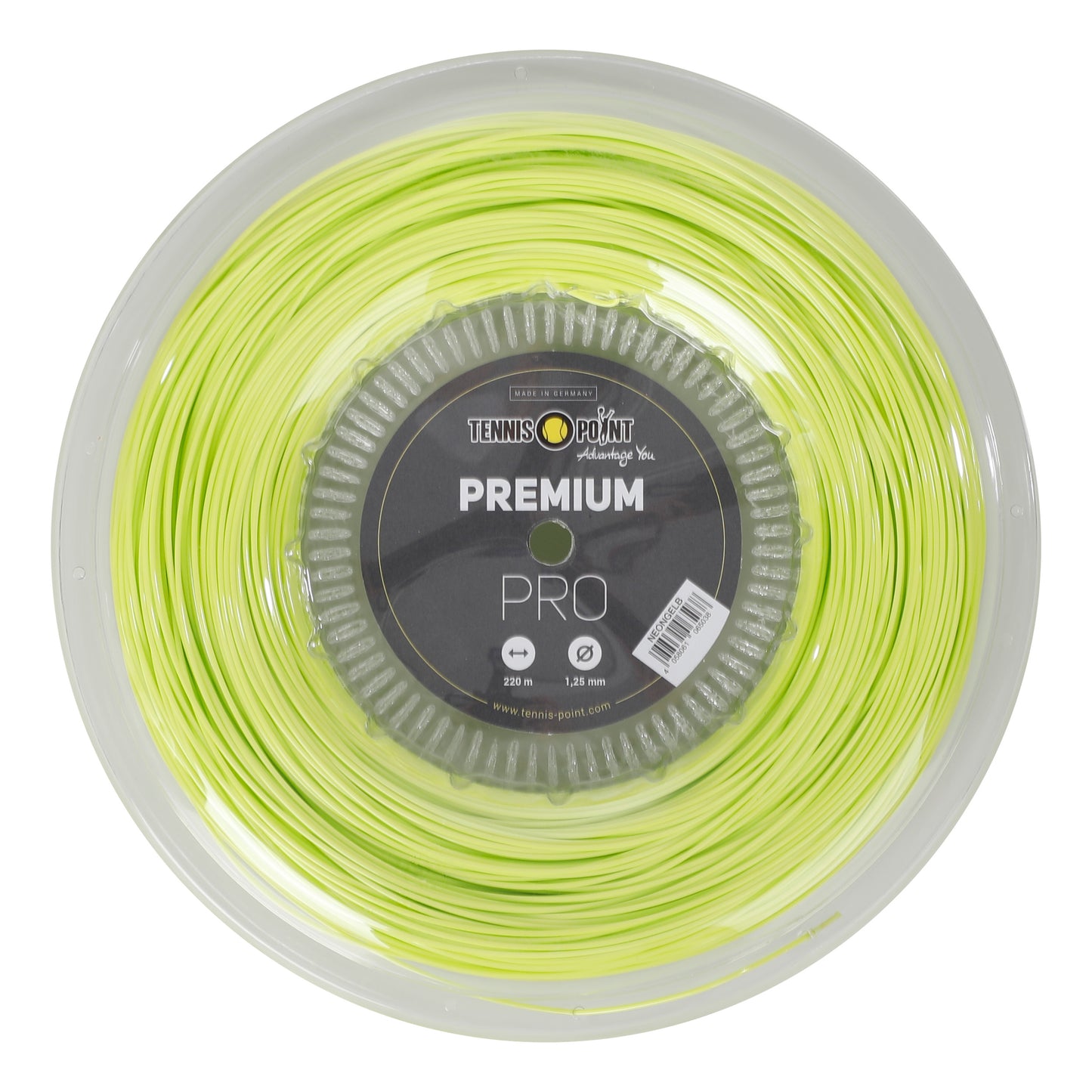 Tennis-Point Premium Pro Strenge,Rulle 220m-Lime Tennis-Point Premium Pro Strenge,Rulle 220m-Lime