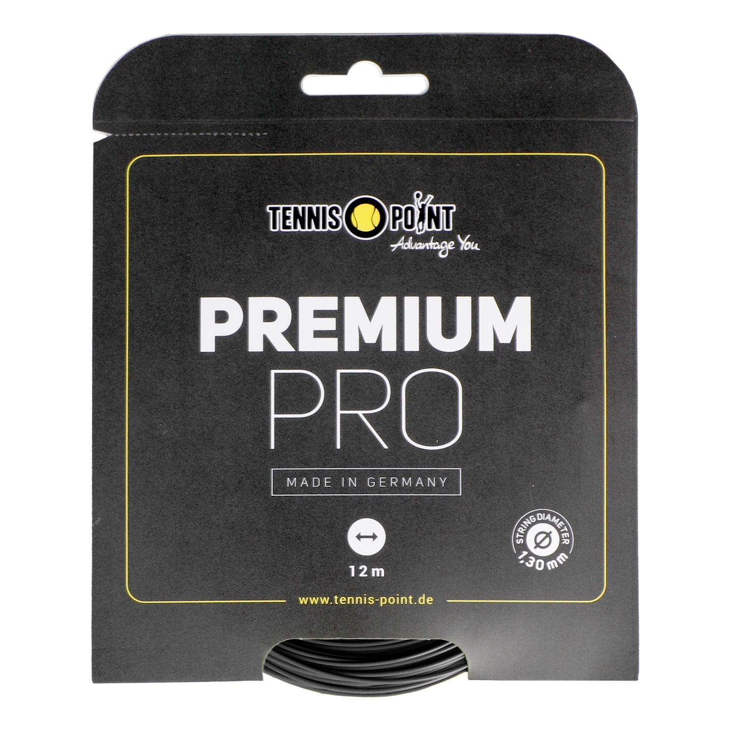 Tennis-Point Premium Pro Strengesæt 12m-Sort Tennis-Point Premium Pro Strengesæt 12m-Sort