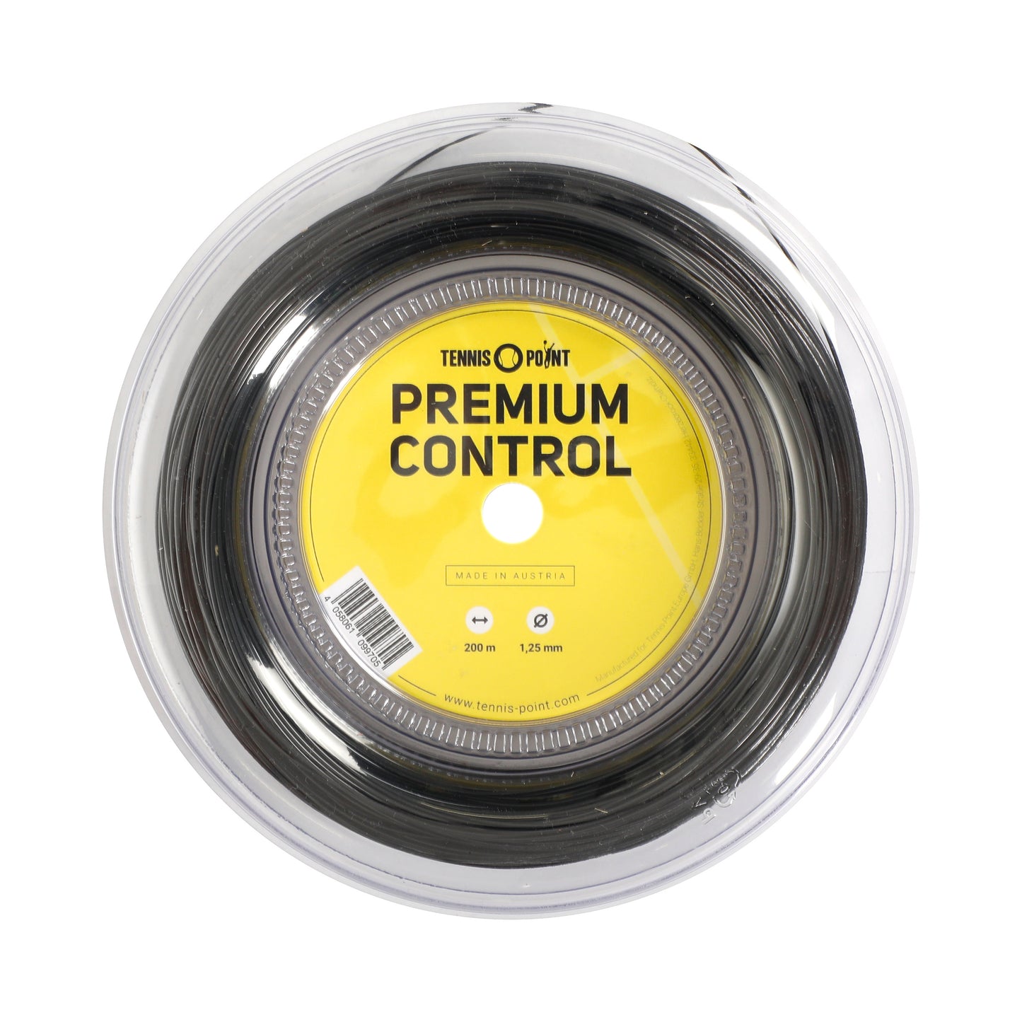 Tennis-Point Premium Control Strenge,Rulle 200m-Sort Tennis-Point Premium Control Strenge,Rulle 200m-Sort