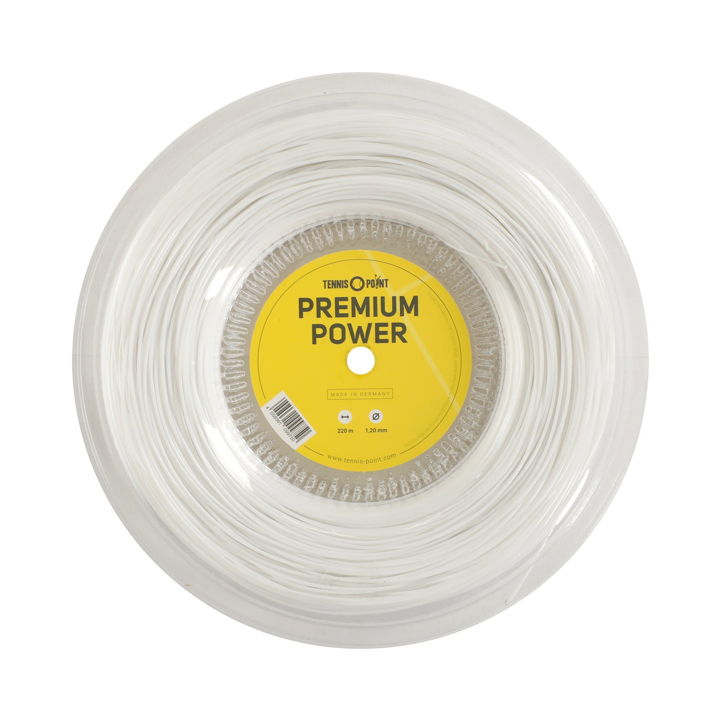 Tennis-Point Premium Power Strenge,Rulle 220m-Hvid Tennis-Point Premium Power Strenge,Rulle 220m-Hvid