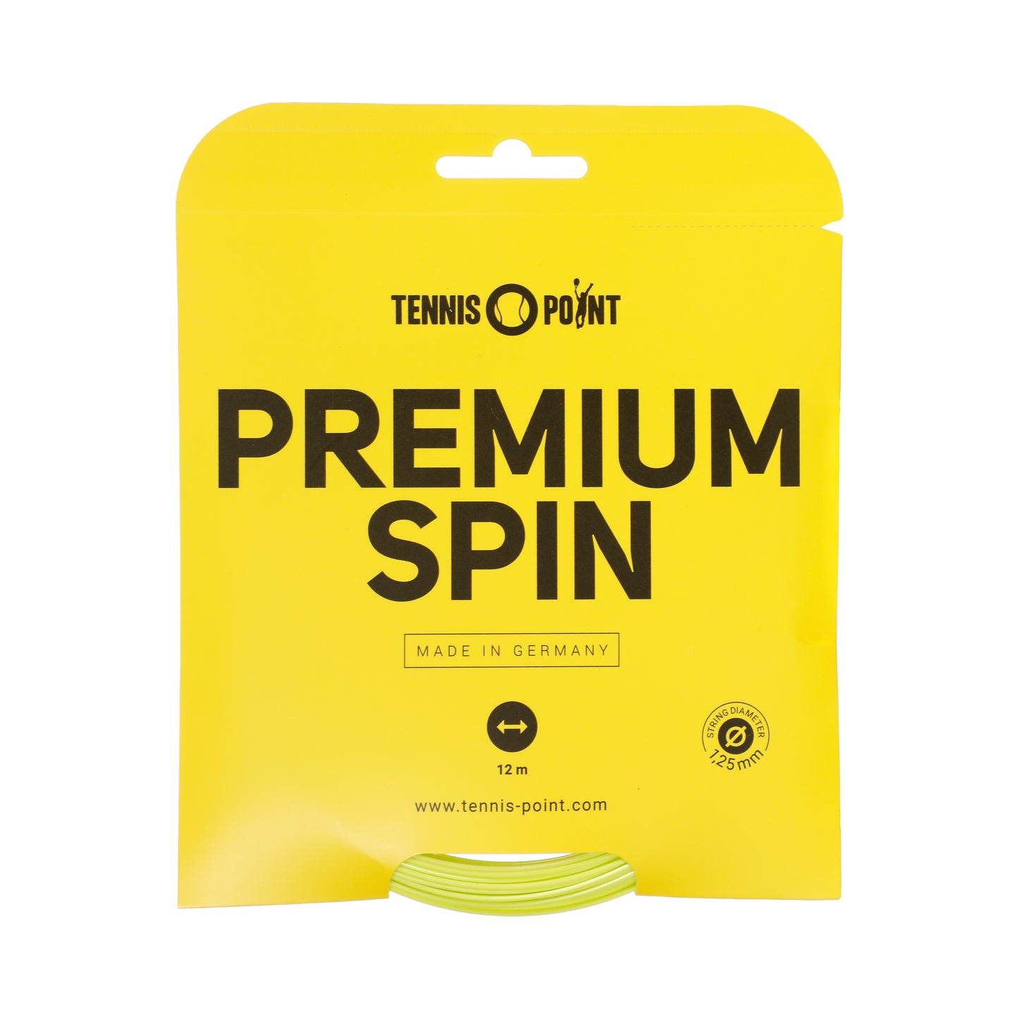 Tennis-Point Premium Spin Strengesæt 12m-Lime Tennis-Point Premium Spin Strengesæt 12m-Lime