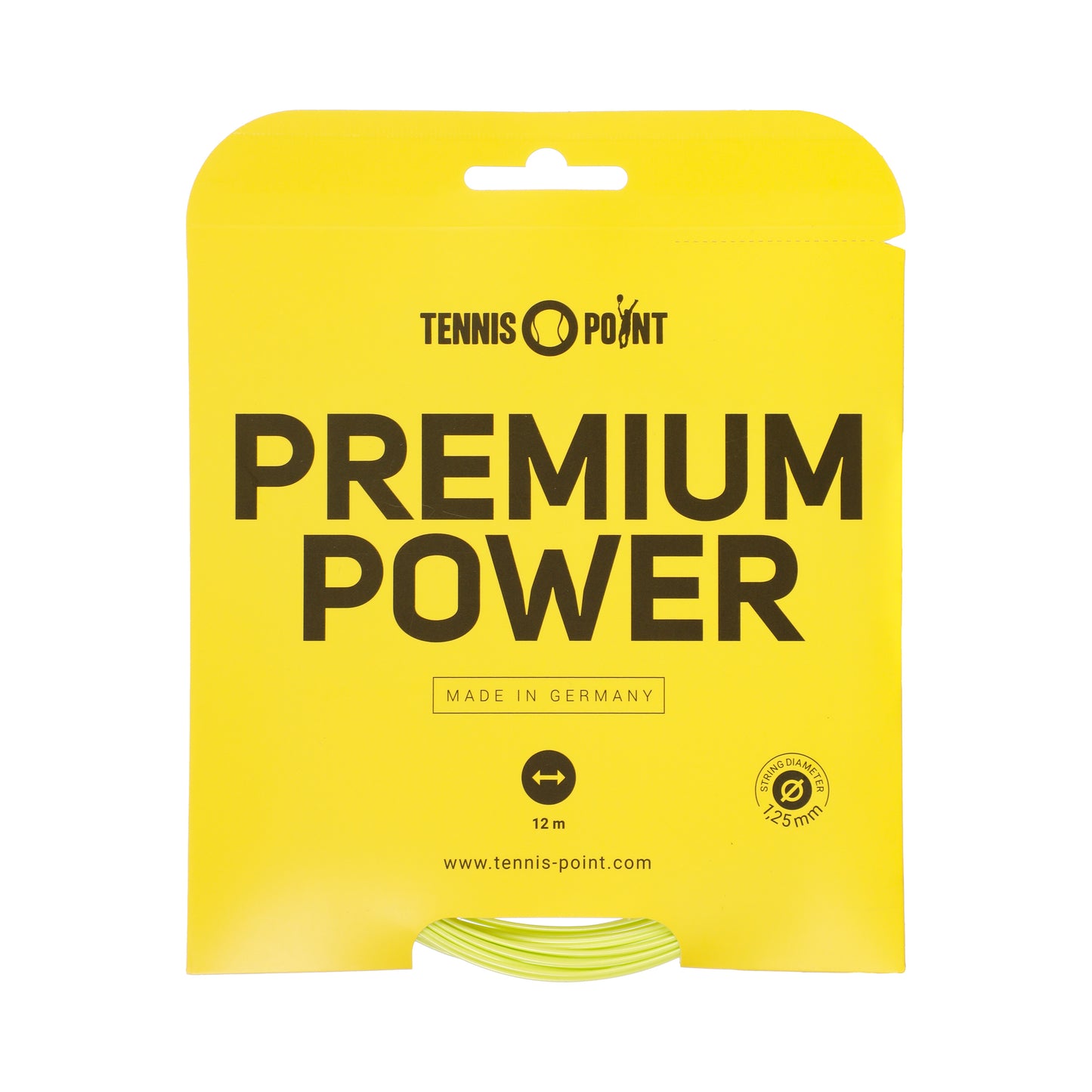 Tennis-Point Premium Power Strengesæt 12m-Lime Tennis-Point Premium Power Strengesæt 12m-Lime