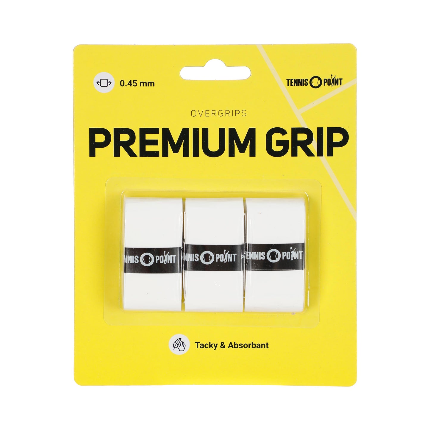 Tennis-Point Premium Grip Pakke Med 3-Hvid Tennis-Point Premium Grip Pakke Med 3-Hvid