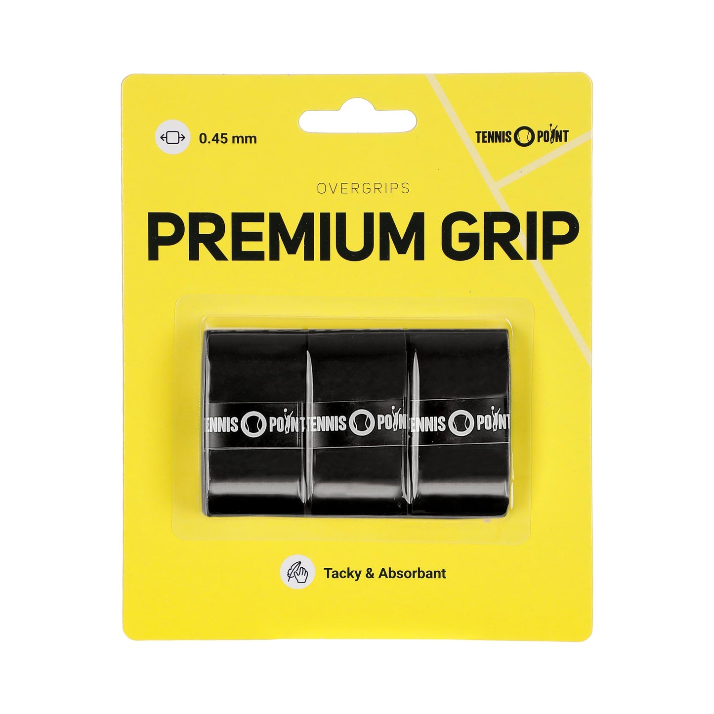 Tennis-Point Premium Grip Pakke Med 3-Sort Tennis-Point Premium Grip Pakke Med 3-Sort