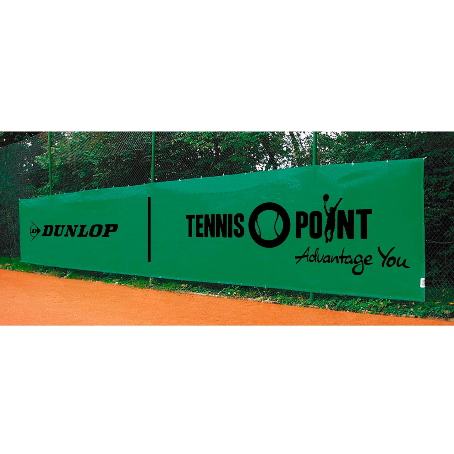 Tennis-Point Dunlop 12x2m Afskærmning-Grøn Tennis-Point Dunlop 12x2m Afskærmning-Grøn