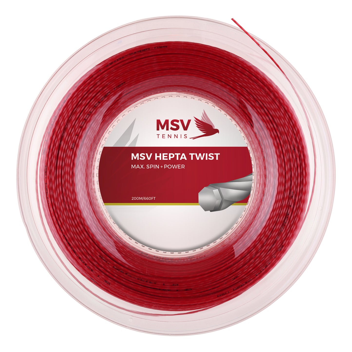 MSV Hepta-Twist Strenge,Rulle 200m-Rød MSV Hepta-Twist Strenge,Rulle 200m-Rød