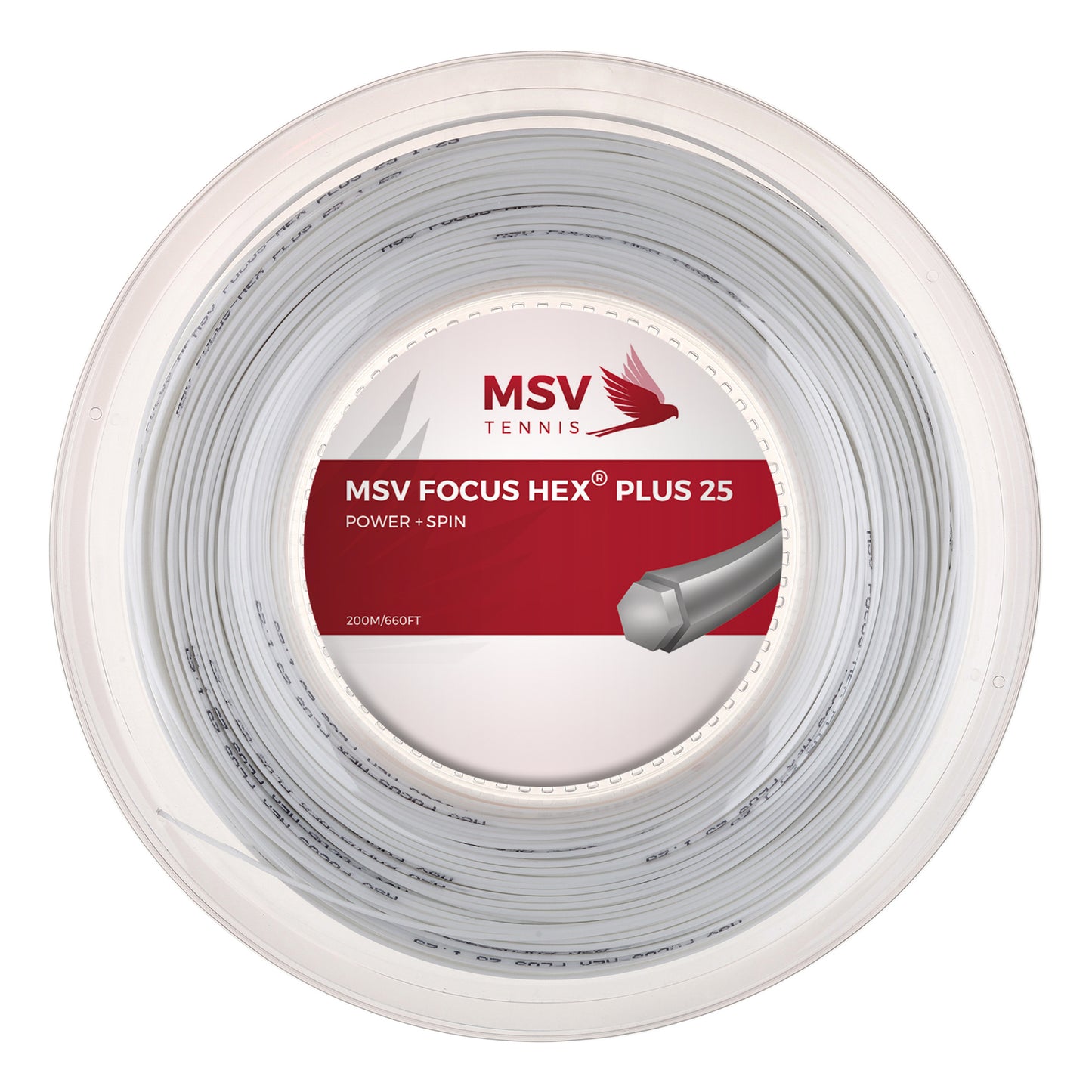 MSV Focus-HEX Plus 25 Strenge,Rulle 200m-Hvid MSV Focus-HEX Plus 25 Strenge,Rulle 200m-Hvid