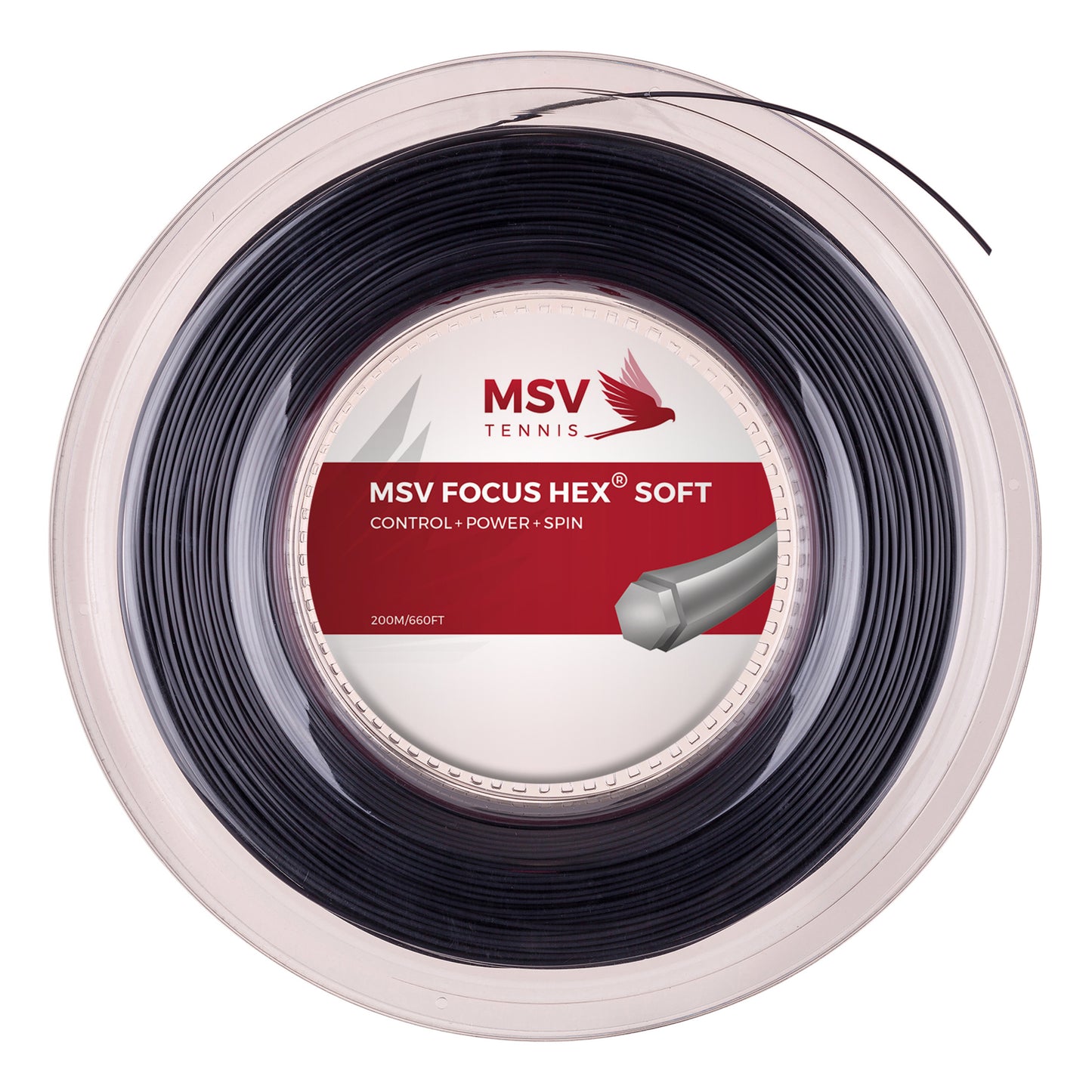MSV Focus-HEX Soft Strenge,Rulle 200m-Sort MSV Focus-HEX Soft Strenge,Rulle 200m-Sort