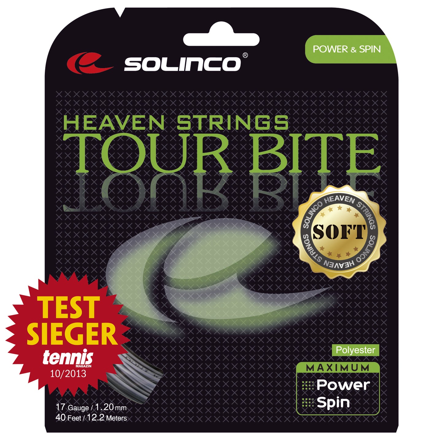 Solinco Tour Bite Soft Strengesæt 12,2m-Sølv Solinco Tour Bite Soft Strengesæt 12,2m-Sølv
