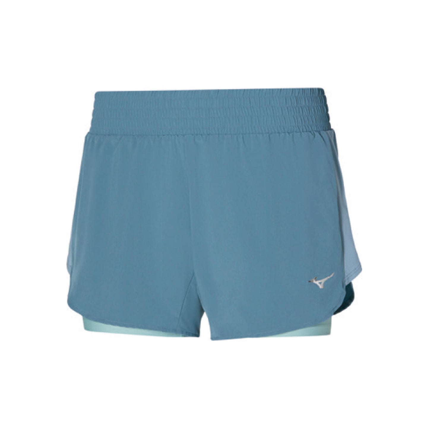 Mizuno 2in1 4.5 Løbeshorts Damer - petrol, Mizuno 2in1 4.5 Løbeshorts Damer - petrol,