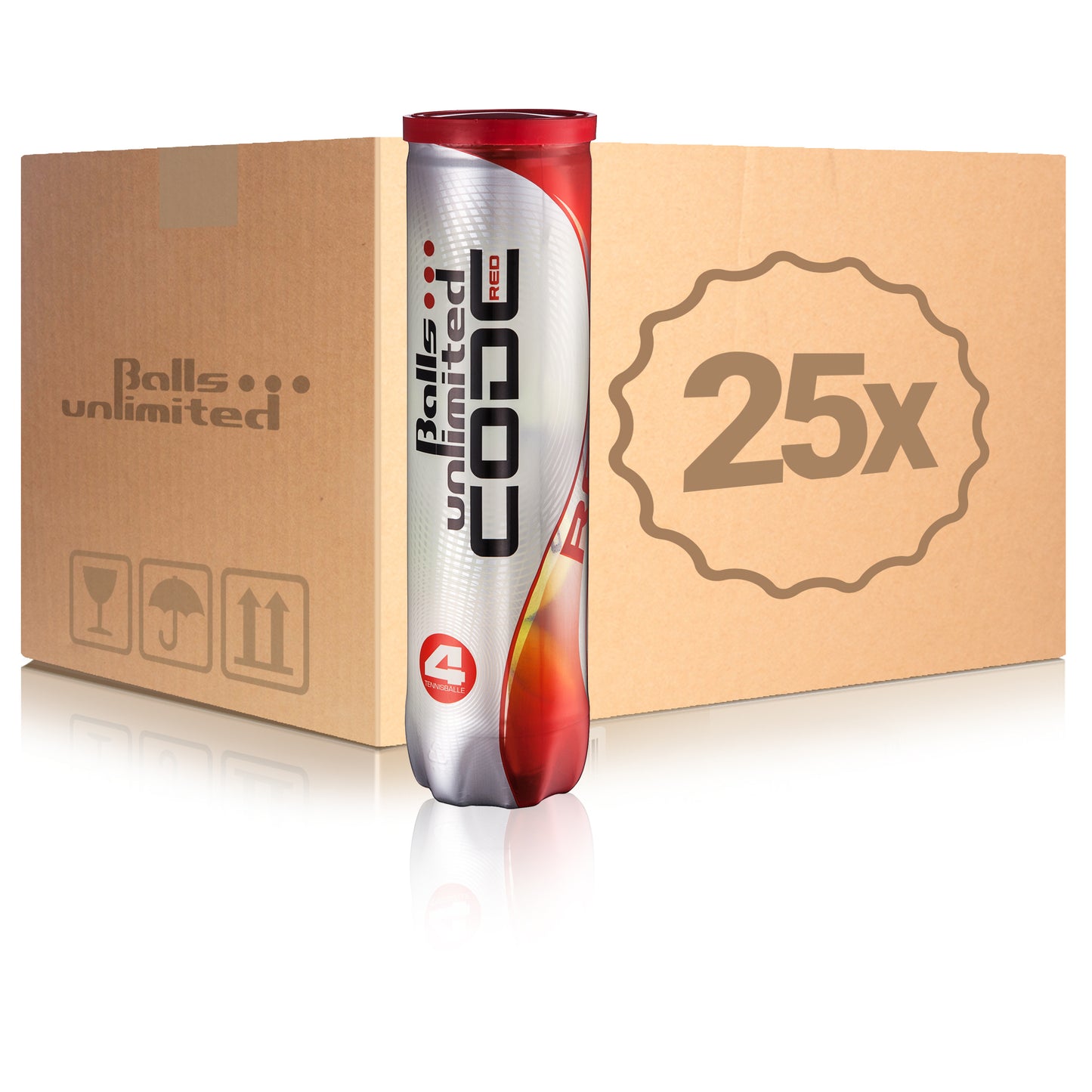 Balls Unlimited 25x dåse med 4 Code Red Balls Unlimited 25x dåse med 4 Code Red
