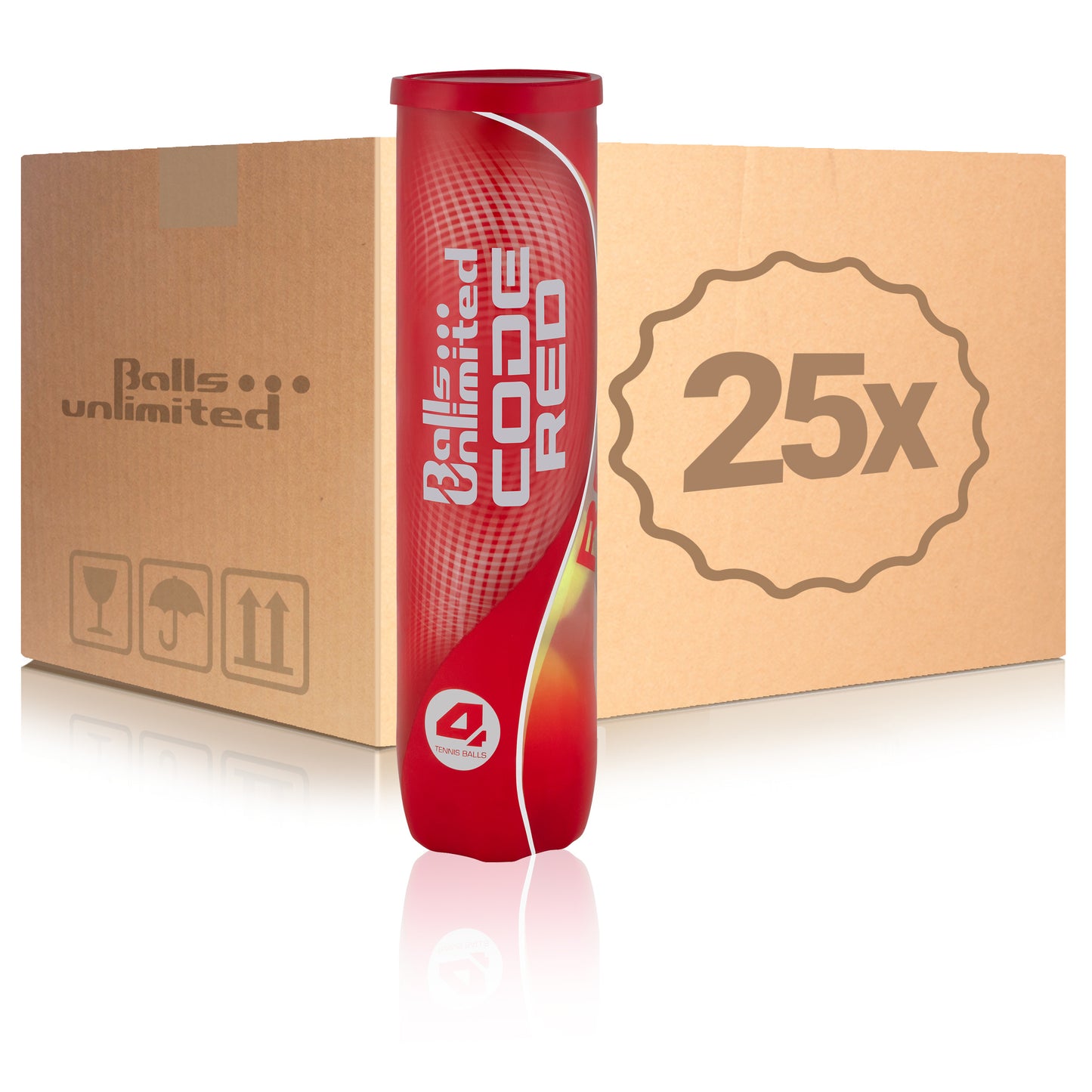 Balls Unlimited 25x dåse med 4 Code Red Balls Unlimited 25x dåse med 4 Code Red