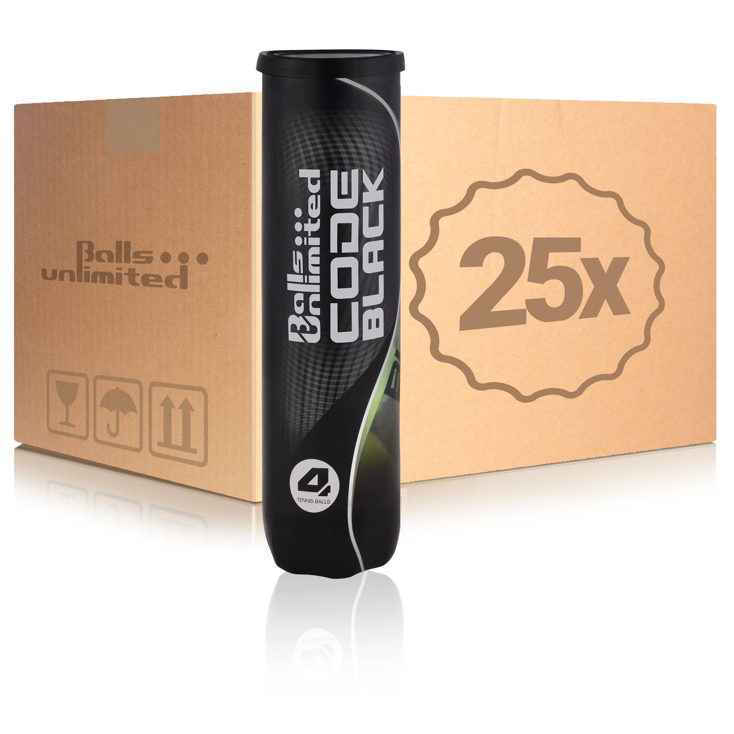 Balls Unlimited 25x dåse med 4 Code Black Balls Unlimited 25x dåse med 4 Code Black