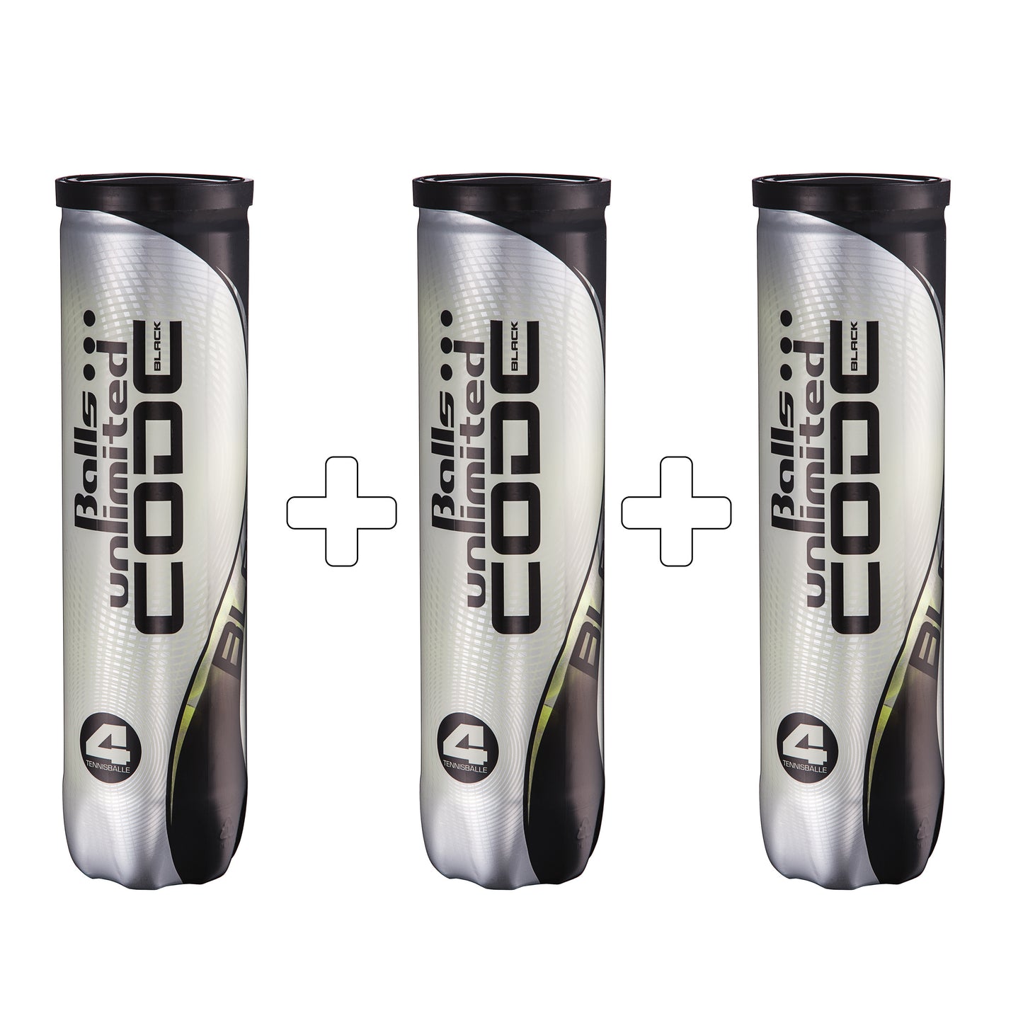 Balls Unlimited Dåse med 4 3x Code Black Balls Unlimited Dåse med 4 3x Code Black