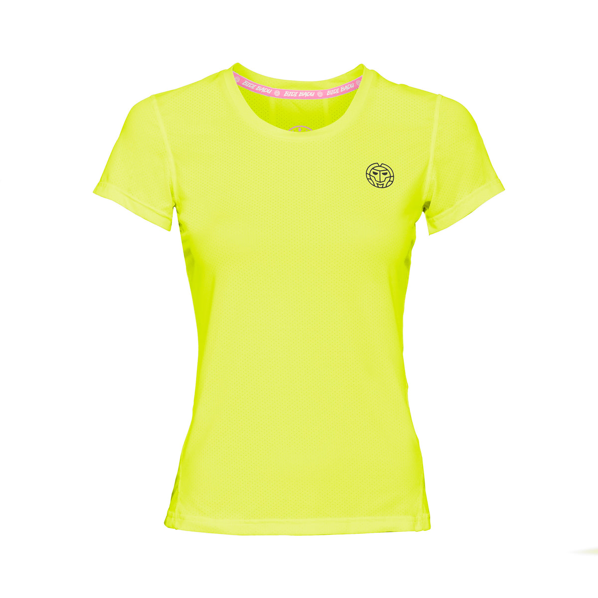 BIDI BADU Calla Tech Roundneck T-shirt Pige-Neongul,Sort BIDI BADU Calla Tech Roundneck T-shirt Pige-Neongul,Sort