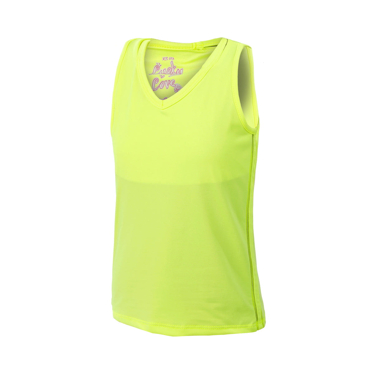 Lucky in Love V-Neck Cutout Tanktop Pige-Gul Lucky in Love V-Neck Cutout Tanktop Pige-Gul