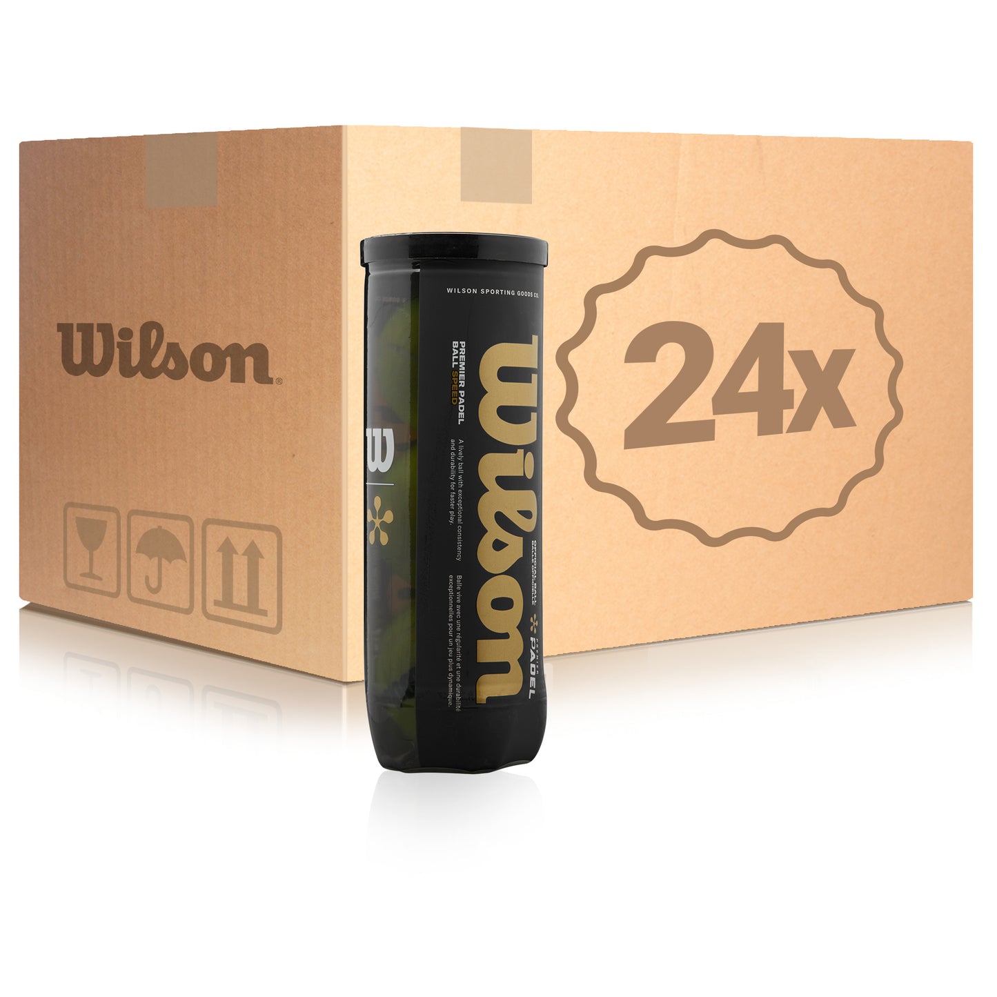 Wilson 24x dåse med 3 Premier Padel Speed X3 Ball I karton Wilson 24x dåse med 3 Premier Padel Speed X3 Ball I karton