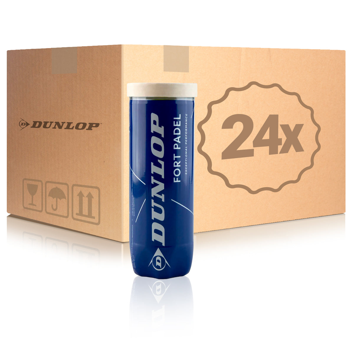 Dunlop 24x dåse med 3 Fort Padel Dunlop 24x dåse med 3 Fort Padel