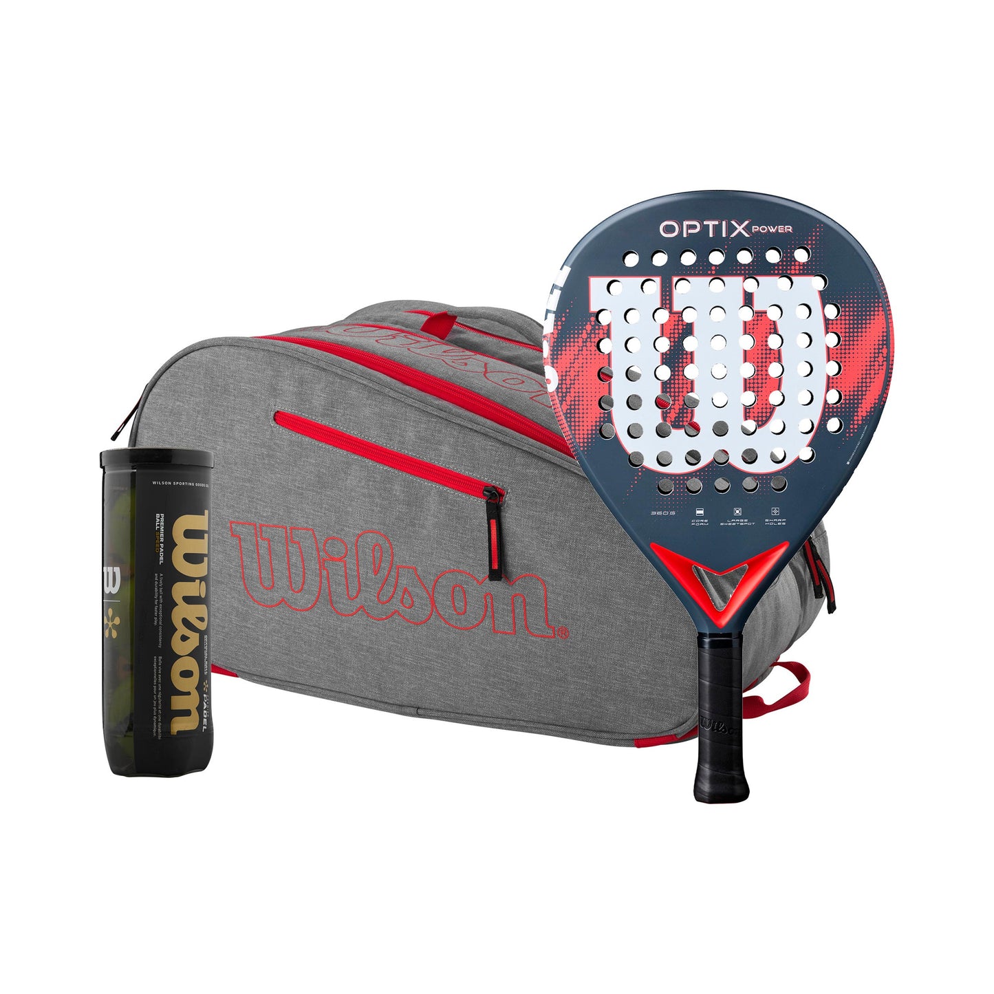 Wilson Optix V2 Power Plus ketsjertaske, Plus bolddåse Wilson Optix V2 Power Plus ketsjertaske, Plus bolddåse