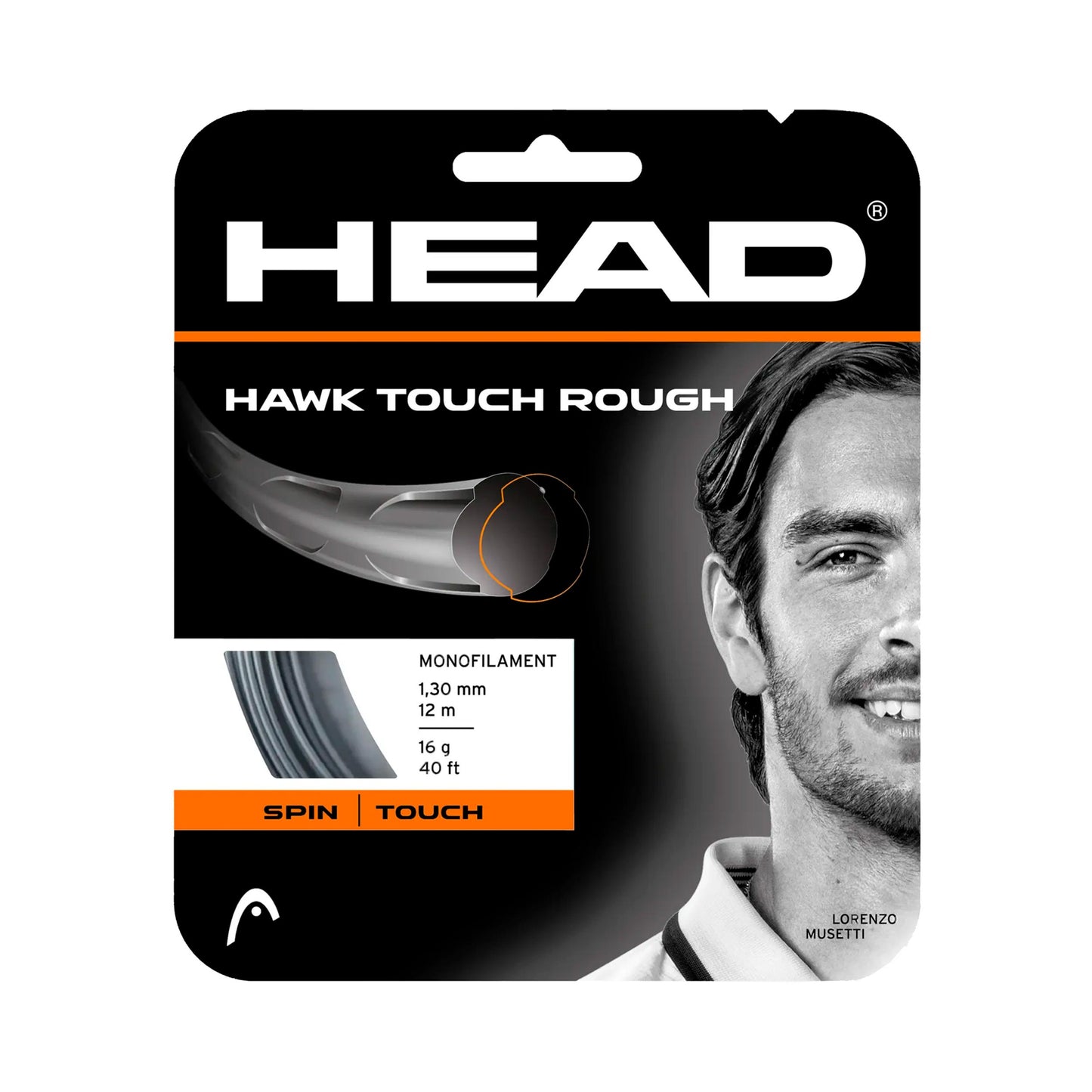 HEAD Hawk Touch Rough Strengesæt 12m - sort HEAD Hawk Touch Rough Strengesæt 12m - sort