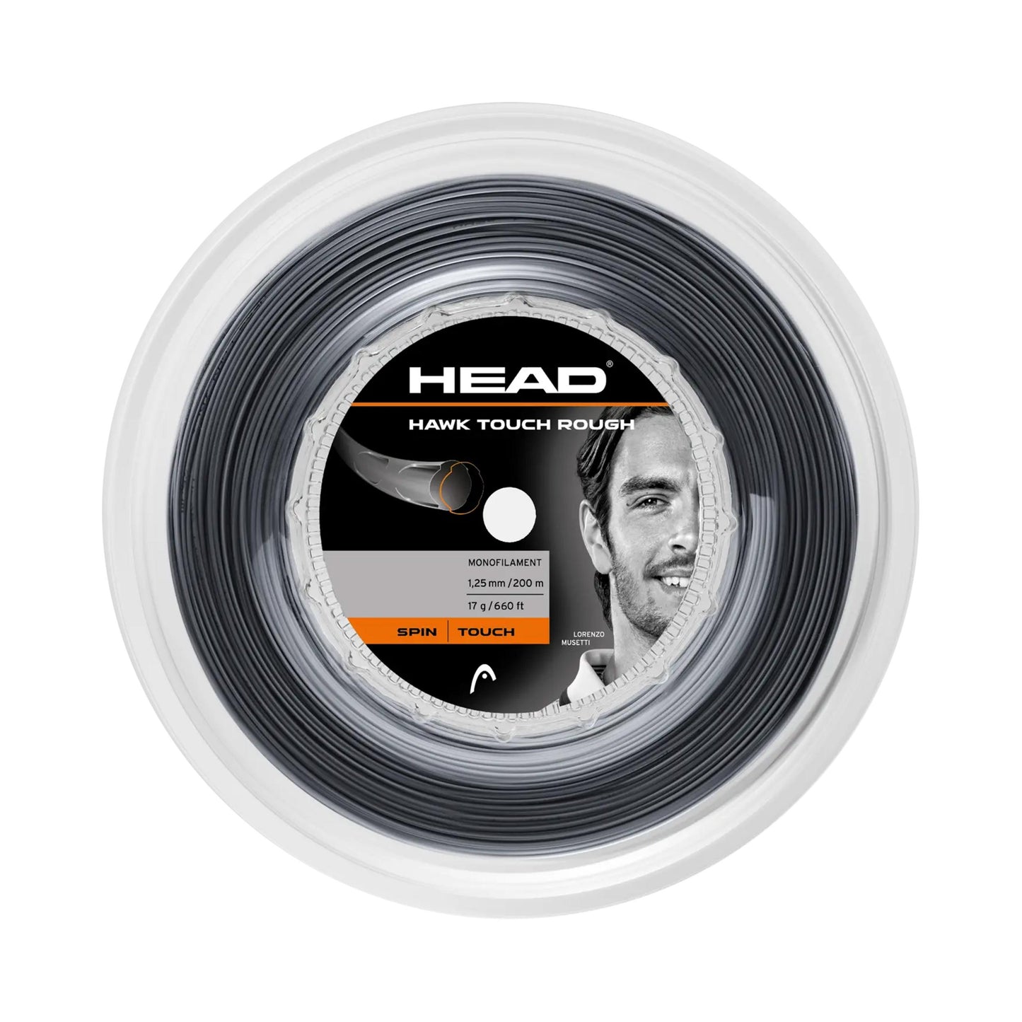 HEAD Hawk Touch Rough Strenge, rulle 200m - sort HEAD Hawk Touch Rough Strenge, rulle 200m - sort