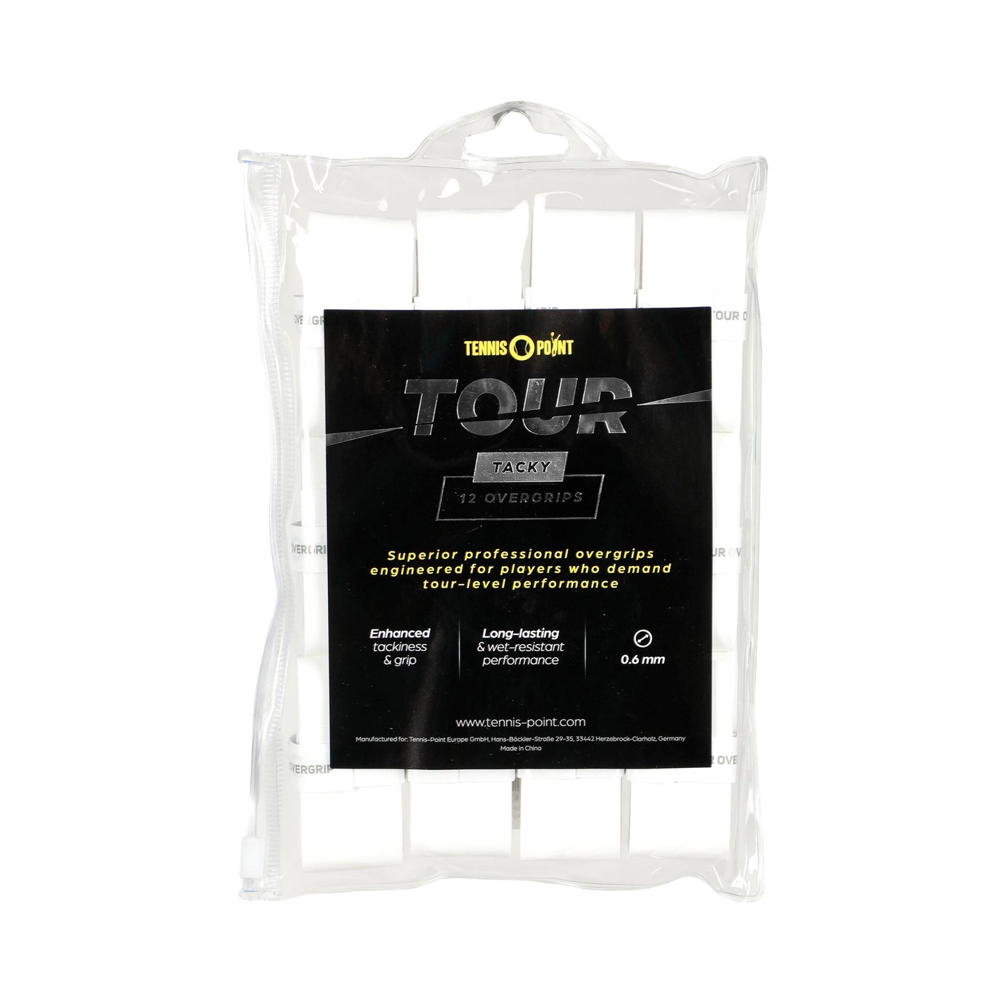 Tennis-Point Tour Tacky Pakke med 12 - hvid Tennis-Point Tour Tacky Pakke med 12 - hvid