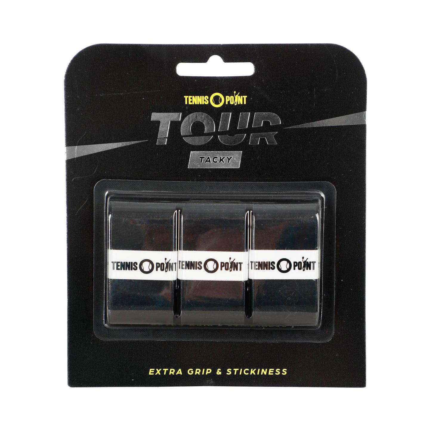 Tennis-Point Tour Tacky Pakke med 3 - sort Tennis-Point Tour Tacky Pakke med 3 - sort