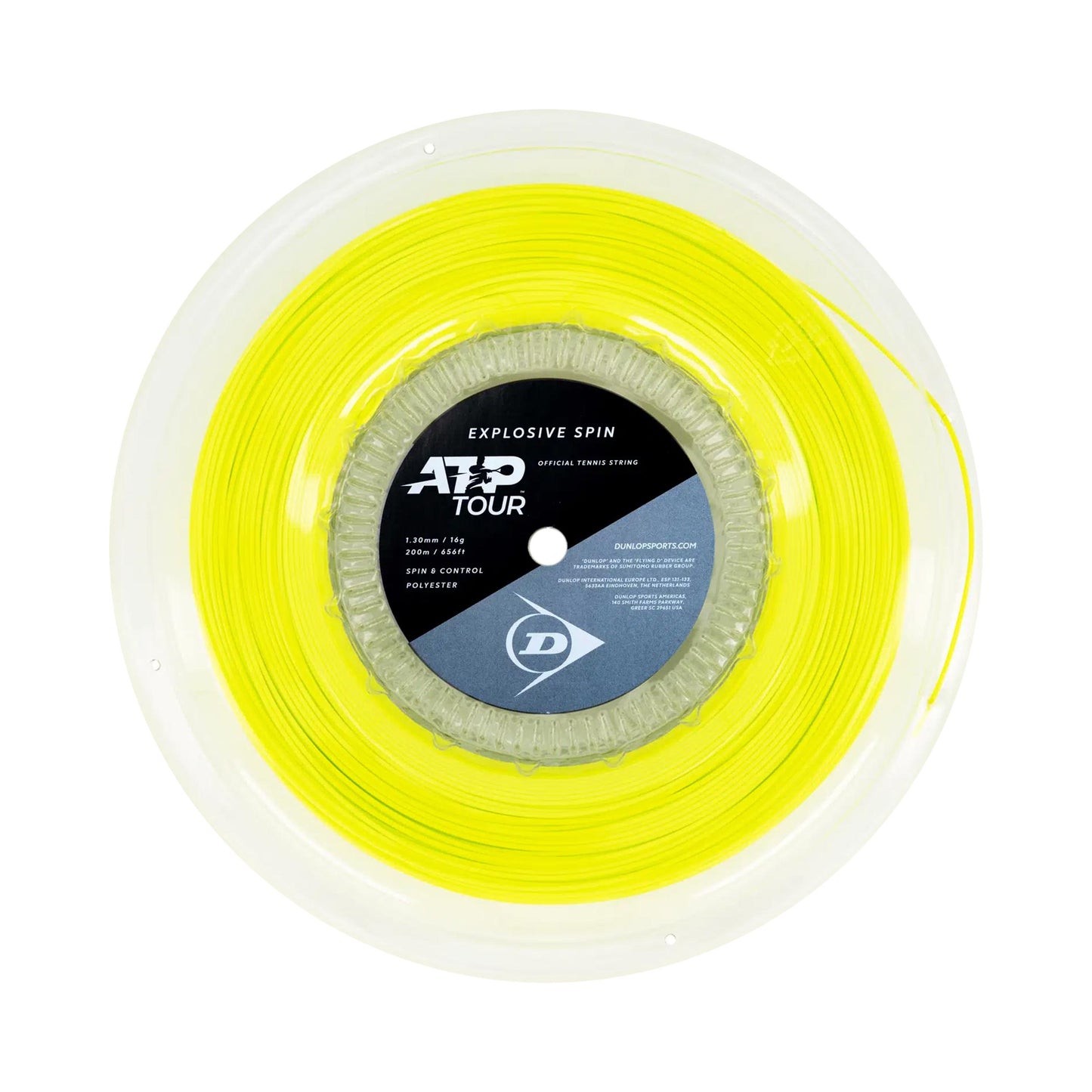 Dunlop Explosive Spin Strenge, rulle 200m - gul Dunlop Explosive Spin Strenge, rulle 200m - gul