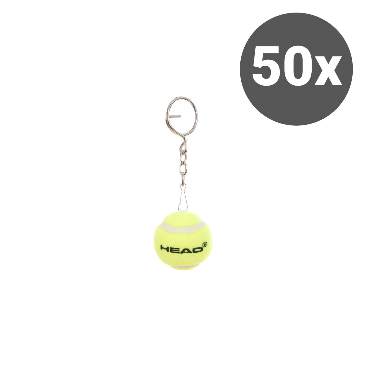 HEAD Mini Tennis Ball Nøglevedhæng Pakke med 50 - gul HEAD Mini Tennis Ball Nøglevedhæng Pakke med 50 - gul