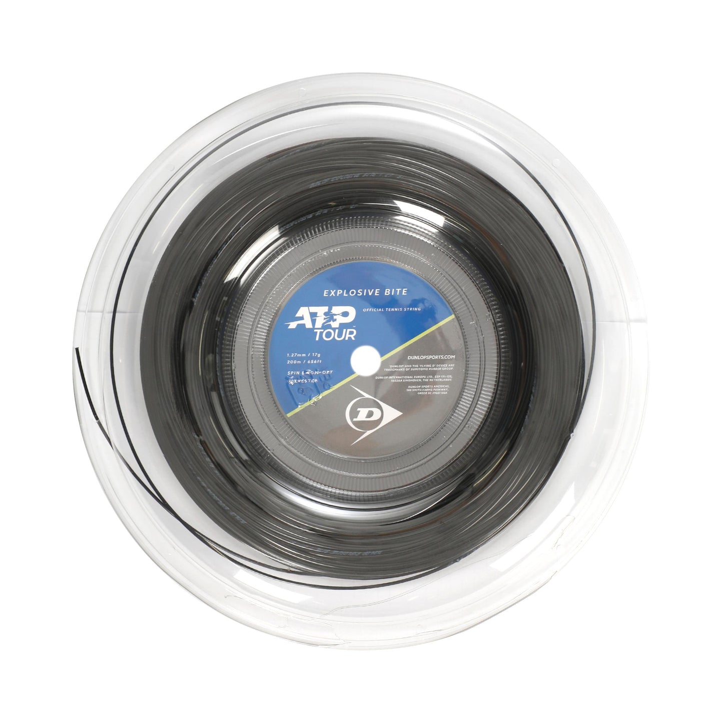 Dunlop Explosive Bite Strenge, rulle 200m - sort Dunlop Explosive Bite Strenge, rulle 200m - sort