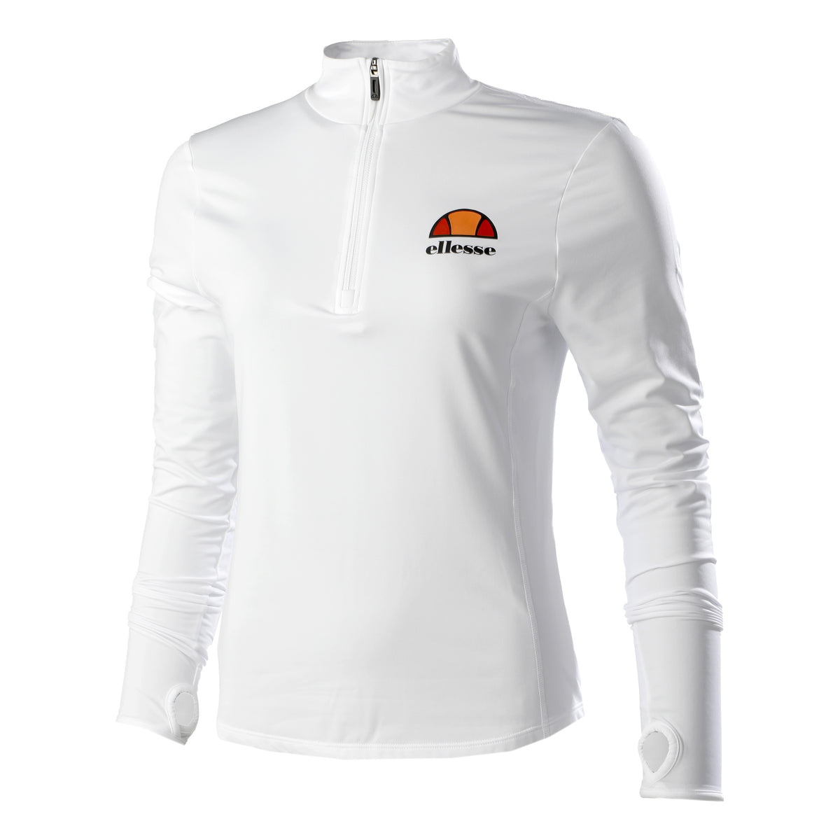 Ellesse Sofira 1/4 Zip Shirt, langærmet Damer - hvid,
