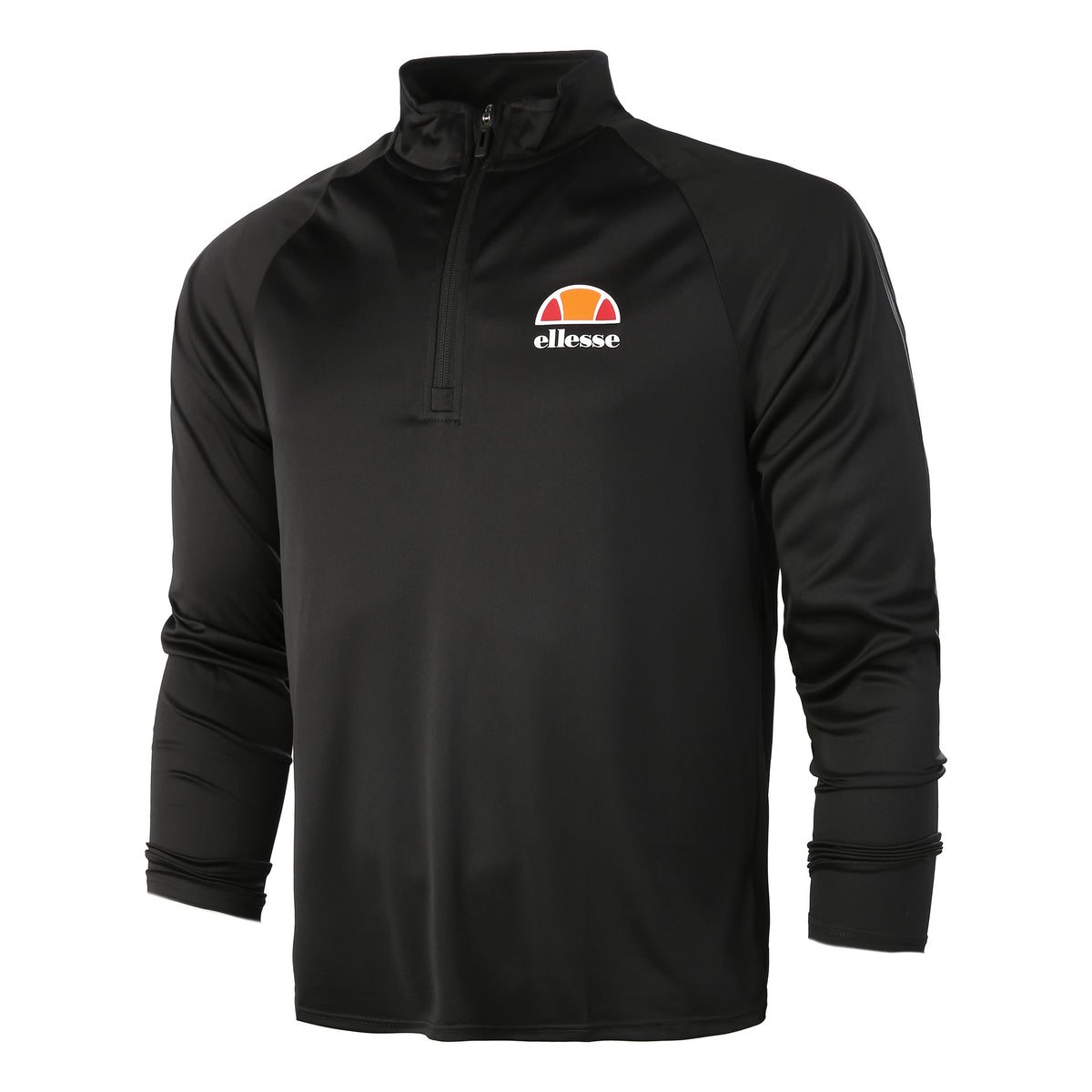 Ellesse Bovaro 1/2 Zip Shirt, langærmet Herrer - sort,