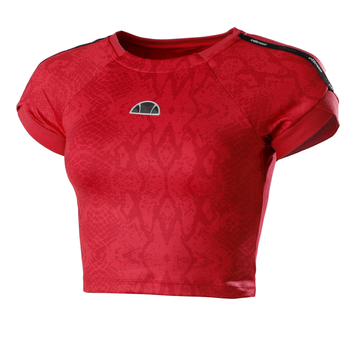 Ellesse Arianne Crop T-shirt Damer - mørkerød, sort
