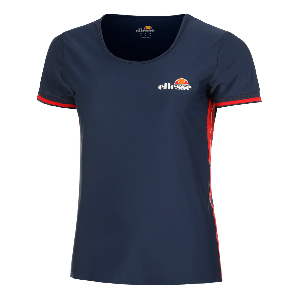 Ellesse Pierce T-shirt Damer-Mørkeblå,Rød