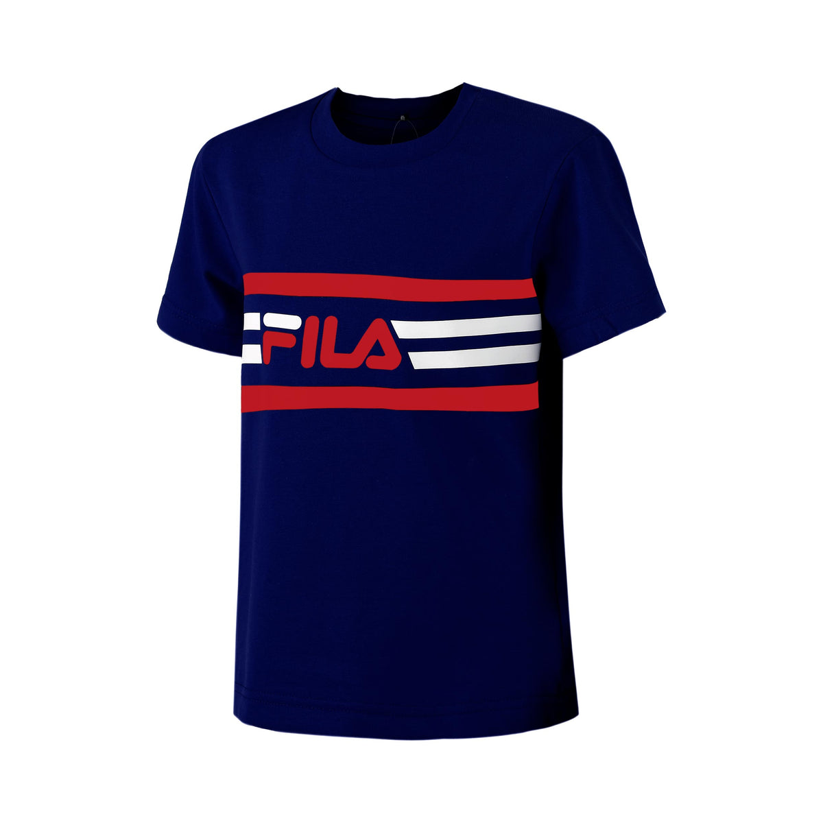 Fila Nicky T-shirt Drenge - mørkeblå, rød