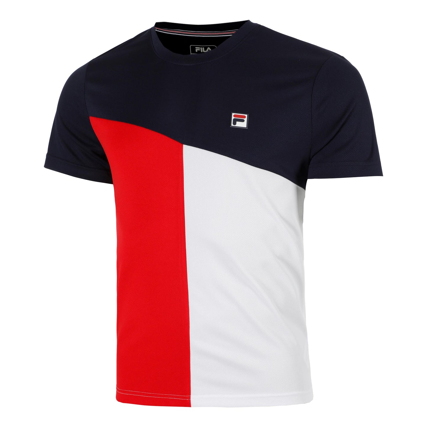 Fila Christian T-shirt Herrer-Mørkeblå,Rød