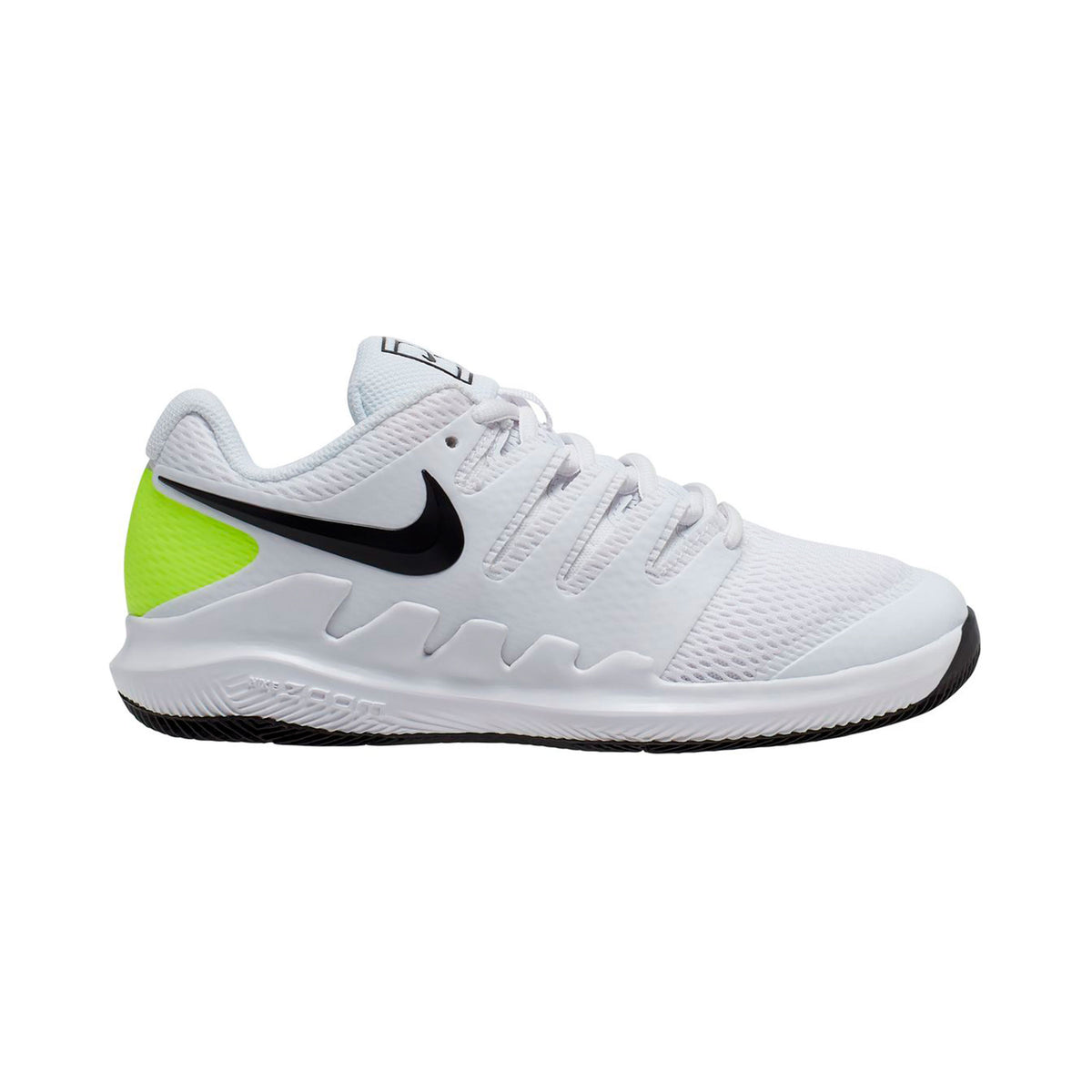 Nike Vapor X Allcourt-sko Børn-hvid, neongrøn