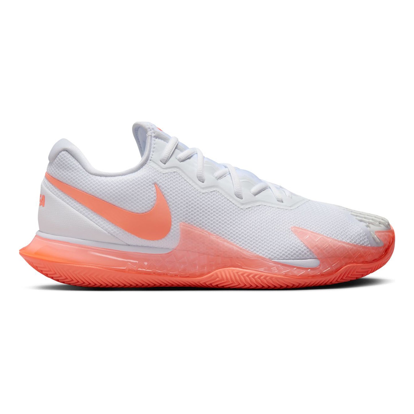 Nike Court Air Zoom Vapor Cage 4 Rafa Grusbanesko Herrer - hvid, koral